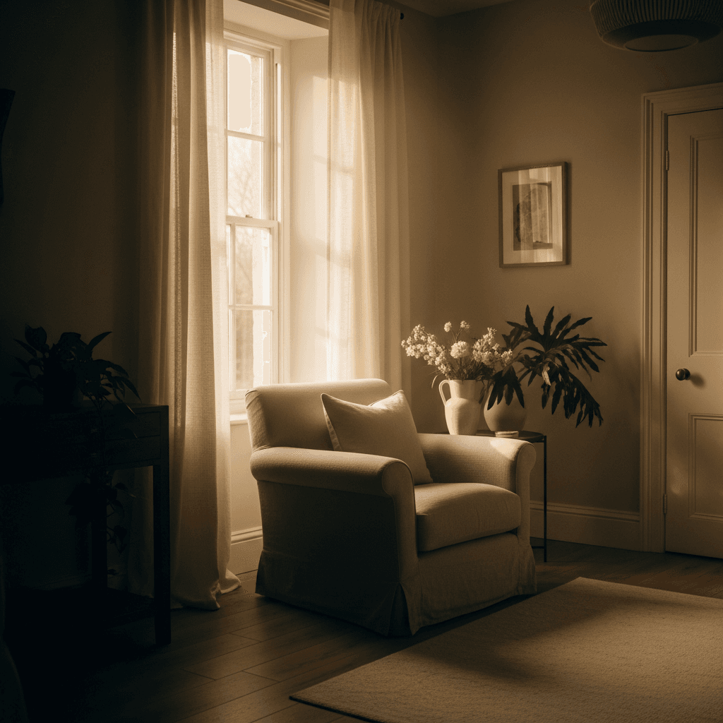 A calm, light-filled therapy room